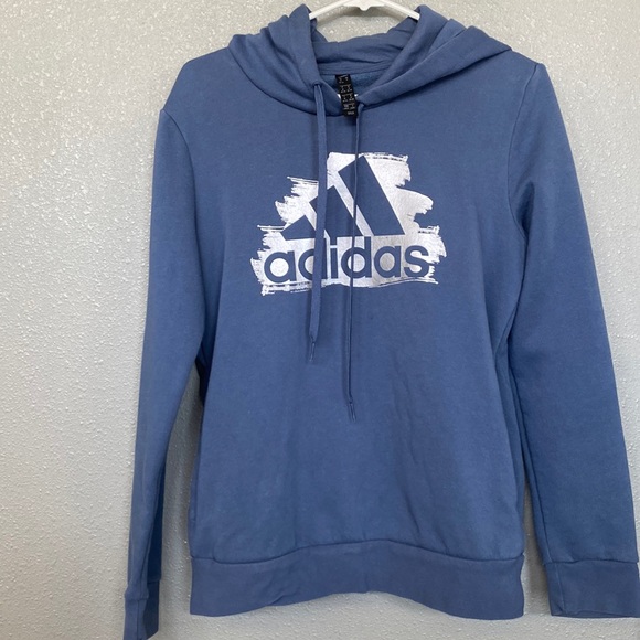 adidas Tops - Adidas Hoodie Size Medium Dark Blue